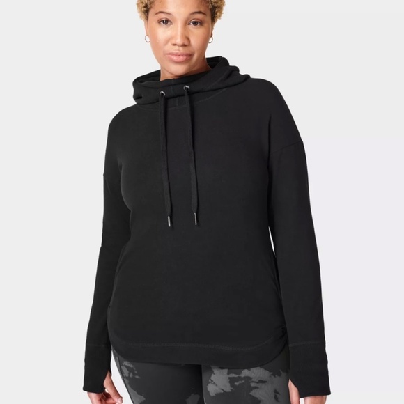 Sweaty Betty Escape Fleece Hoodie in Black, Size Small - Picture 1 of 5